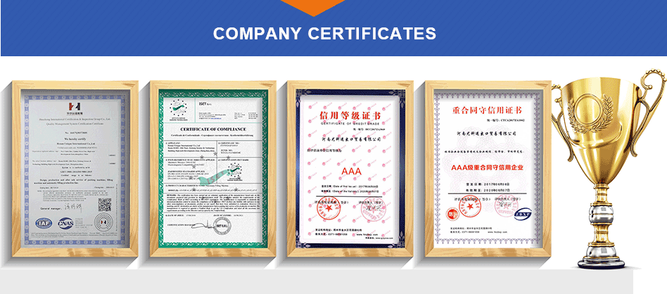 Company Certificates